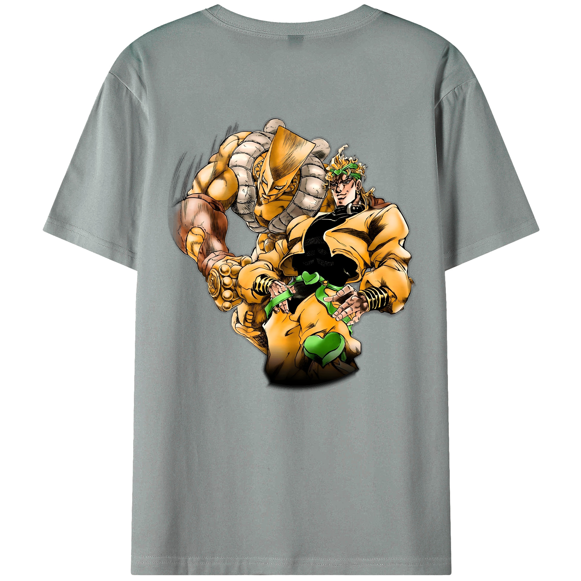 （画像用） ジョジョの奇妙な冒険 ディオ?ブランドー JoJo's Bizarre Adventure Dio Brando 綿100％ メンズ半袖Tシャツ（バックプリント） 通気性